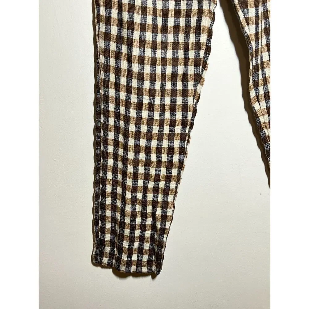 Rita Row EUC Brown Gingham Cotton Blend Bonj Trousers Pants S